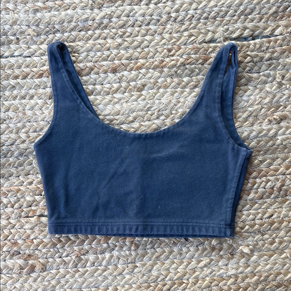Brandy Melville Navy Blue Crop Top